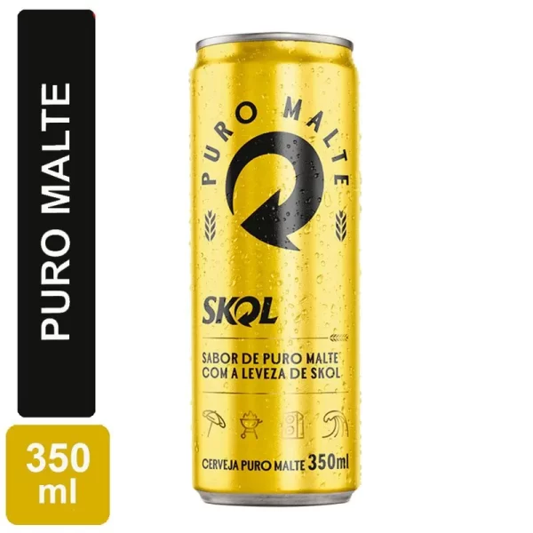 Cerveja Skol Puro Malte Lata - 350ml