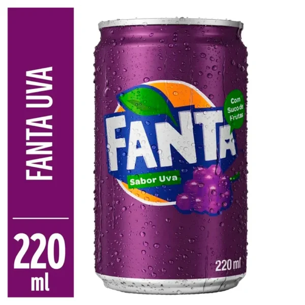 Refrigerante Fanta Uva Lata - 220ml