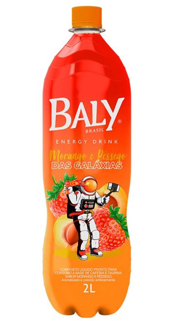 Energetico Baly Morango e Pêssego Pet - 2L